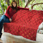 Red Strawberry Print Quilt