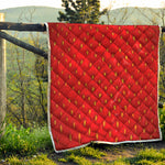 Red Strawberry Print Quilt