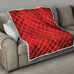 Red Strawberry Print Quilt