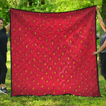 Red Strawberry Print Quilt