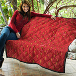 Red Strawberry Print Quilt