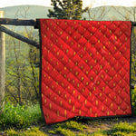 Red Strawberry Print Quilt