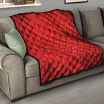 Red Strawberry Print Quilt