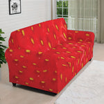 Red Strawberry Print Sofa Cover