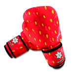Red Strawberry Texture Print Boxing Gloves