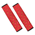 Red Strawberry Print Car Seat Belt Covers