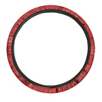 Red Strawberry Texture Print Car Steering Wheel Cover