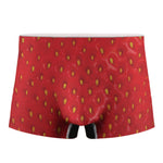 Red Strawberry Texture Print Men's Boxer Briefs
