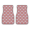 Red Striped USA Star Pattern Print Front Car Floor Mats