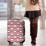 Red Striped USA Star Pattern Print Luggage Cover