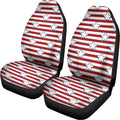 Red Striped USA Star Pattern Print Universal Fit Car Seat Covers