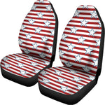 Red Striped USA Star Pattern Print Universal Fit Car Seat Covers