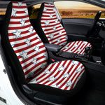 Red Striped USA Star Pattern Print Universal Fit Car Seat Covers