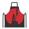 Red Sun Samurai Print Apron