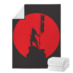 Red Sun Samurai Print Blanket