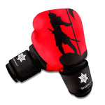 Red Sun Samurai Print Boxing Gloves