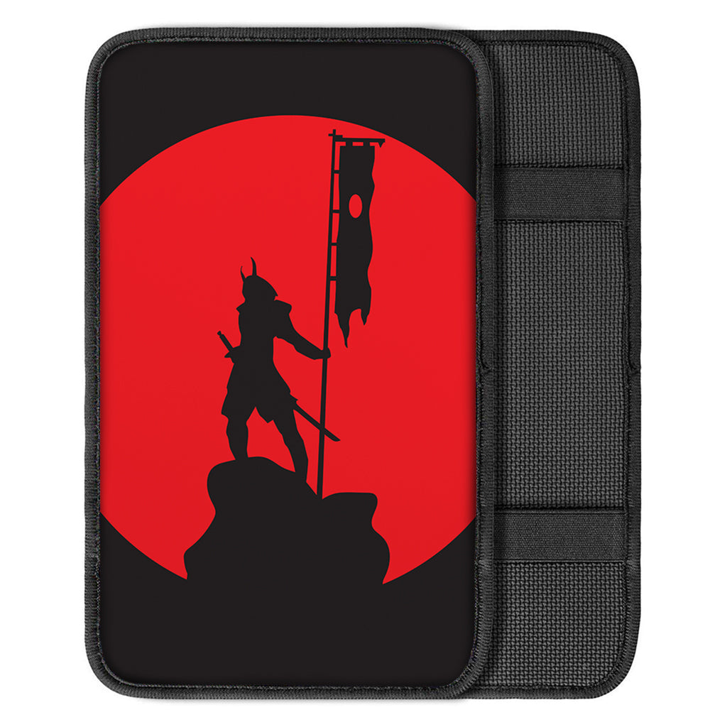 Red Sun Samurai Print Car Center Console Cover