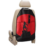 Red Sun Samurai Print Car Seat Organizers