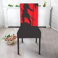 Red Sun Samurai Print Dining Chair Slipcover