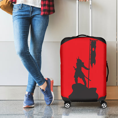 Red Sun Samurai Print Luggage Cover