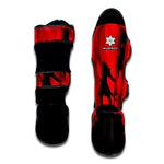 Red Sun Samurai Print Muay Thai Shin Guard