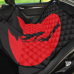 Red Sun Samurai Print Pet Car Back Seat Cover