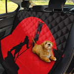 Red Sun Samurai Print Pet Car Back Seat Cover