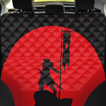 Red Sun Samurai Print Pet Car Back Seat Cover