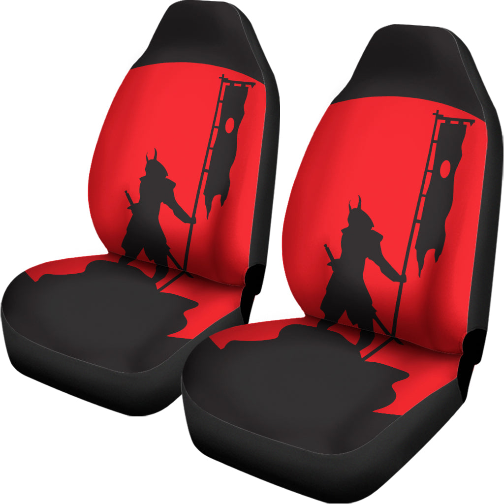 Red Sun Samurai Print Universal Fit Car Seat Covers