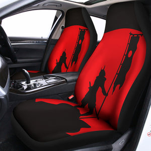 Red Sun Samurai Print Universal Fit Car Seat Covers