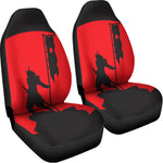 Red Sun Samurai Print Universal Fit Car Seat Covers