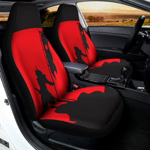 Red Sun Samurai Print Universal Fit Car Seat Covers