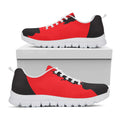 Red Sun Samurai Print White Running Shoes