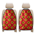 Red Sunflower Pattern Print Car Seat Organizers
