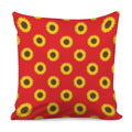 Red Sunflower Pattern Print Pillow Cover