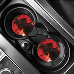 Red Sunset Samurai Print Car Coasters