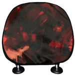 Red Sunset Samurai Print Car Headrest Covers
