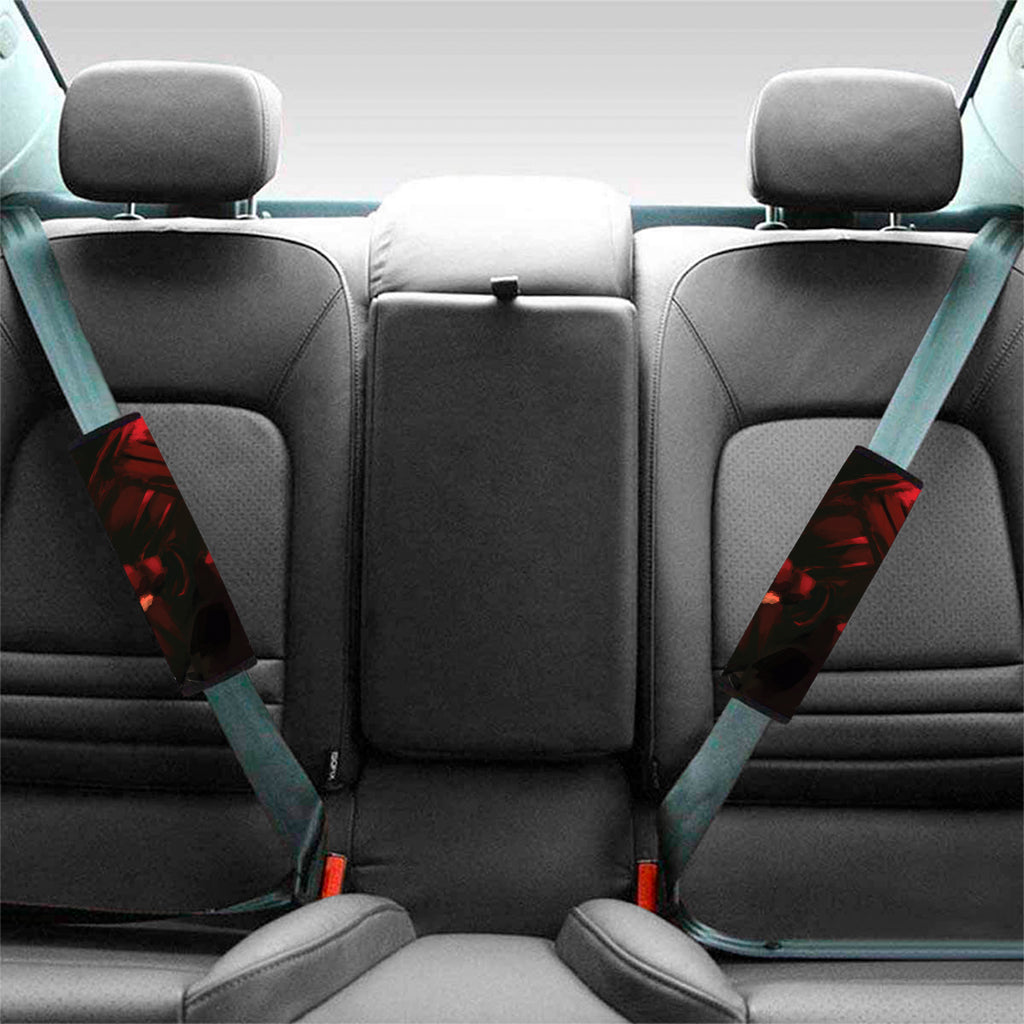 Red Sunset Samurai Print Car Seat Belt Covers