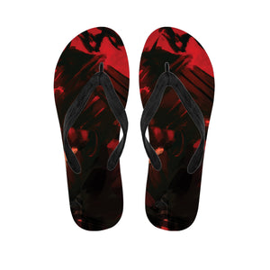 Red Sunset Samurai Print Flip Flops