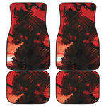 Red Sunset Samurai Print Front and Back Car Floor Mats