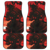 Red Sunset Samurai Print Front and Back Car Floor Mats