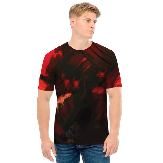 Red Sunset Samurai Print Men's T-Shirt