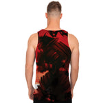 Red Sunset Samurai Print Men's Tank Top