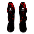 Red Sunset Samurai Print Muay Thai Shin Guards