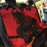 Red Sunset Samurai Print Pet Car Back Seat Cover