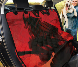 Red Sunset Samurai Print Pet Car Back Seat Cover