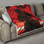 Red Sunset Samurai Print Quilt