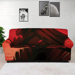 Red Sunset Samurai Print Sofa Cover