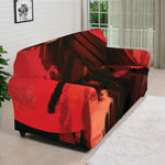 Red Sunset Samurai Print Sofa Cover