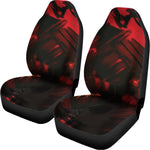 Red Sunset Samurai Print Universal Fit Car Seat Covers